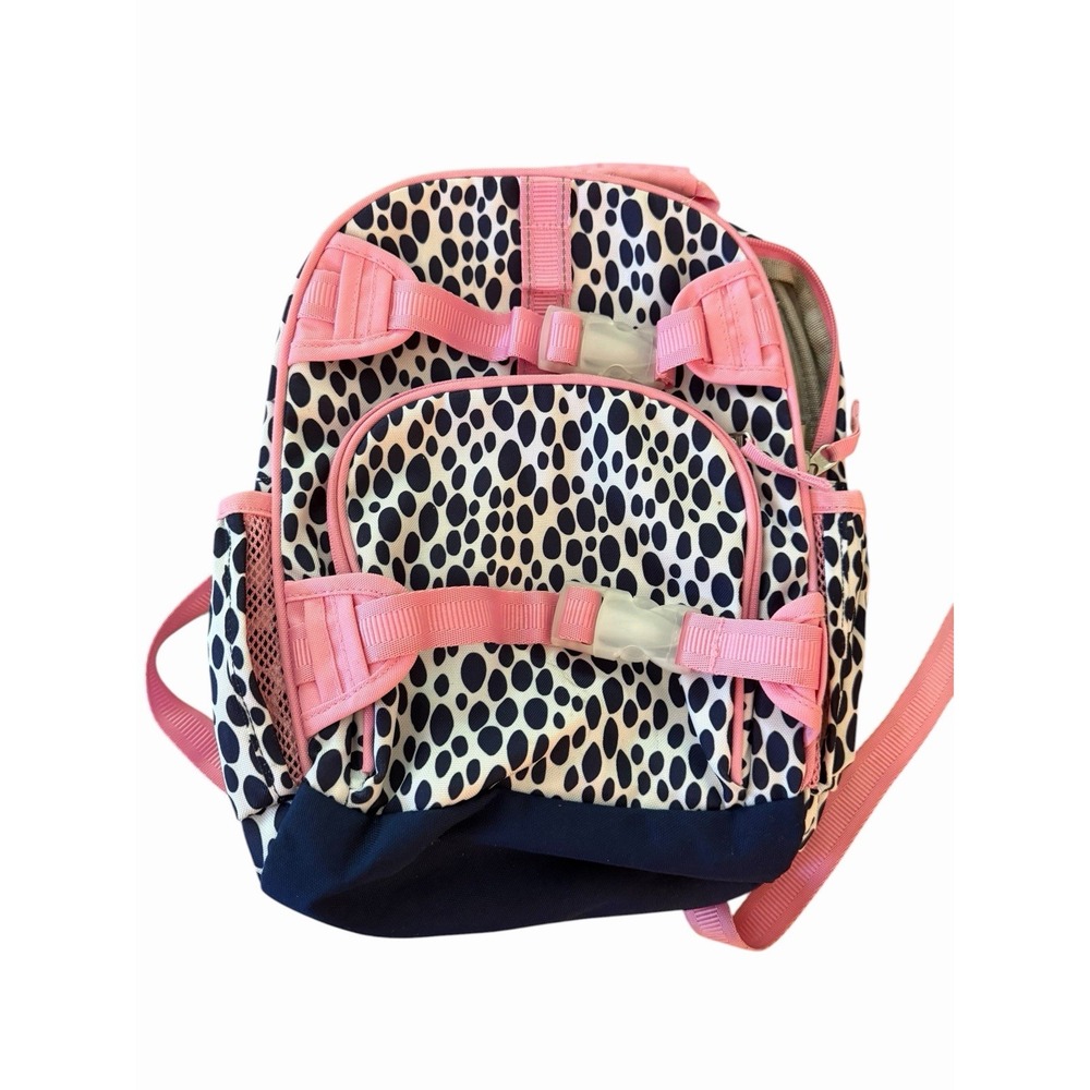 Pottery Barn Kids Small Backpack Mackenzie Blue Pink Dalmatian Dot Book Bag